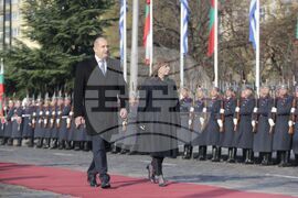 Румен Радев - Катерина Сакеларопулу - официално посрещане