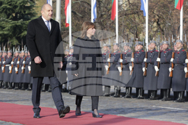 Румен Радев - Катерина Сакеларопулу - официално посрещане
