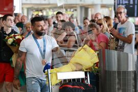 Летище София - олимпийци - посрещане -  Божидар Андреев