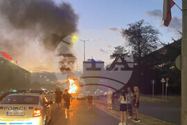 Цариградско шосе - горящ автобус