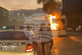 Цариградско шосе - горящ автобус