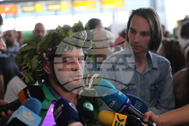 Летище София - олимпийци - посрещане