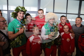 Летище София - олимпийци - посрещане