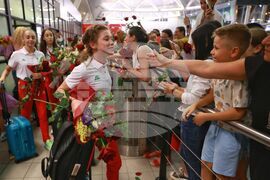 Летище София - олимпийци - посрещане