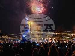 Запалиха светлините на коледната елха във Видин