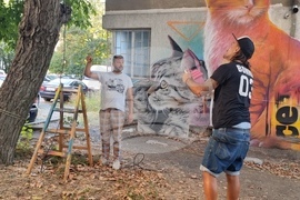 Бургас - жилищен блок - графити инициатива