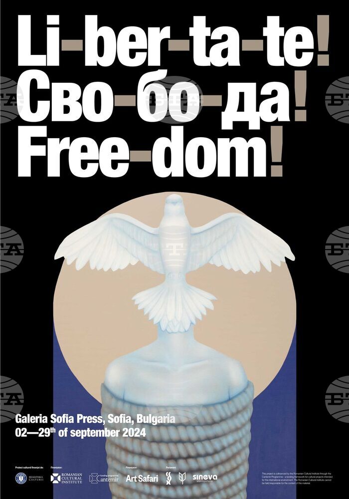 Румънски художници скандират "Li-ber-ta-te! Cво-бо-да! Free-dom!" в София