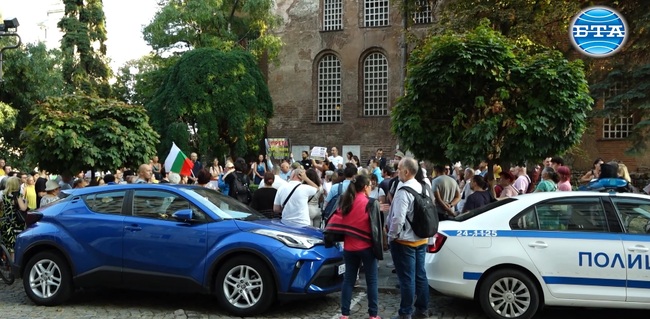 Граждани протестираха пред Столичната община срещу строителството на пътека, свързваща "Княжево" и Златните мостове на Витоша