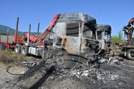 Село Бързия - камиони - инцидент