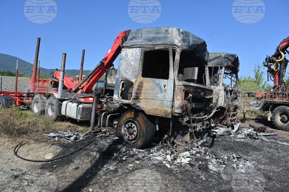 Село Бързия - камиони - инцидент