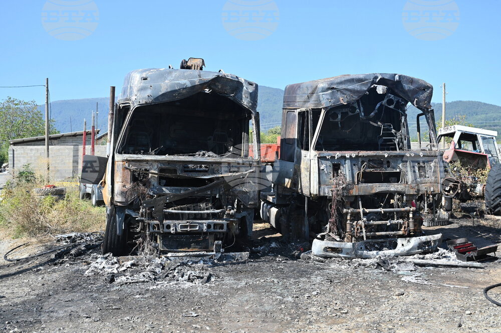 Село Бързия - камиони - инцидент