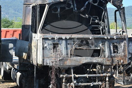 Село Бързия - камиони - инцидент