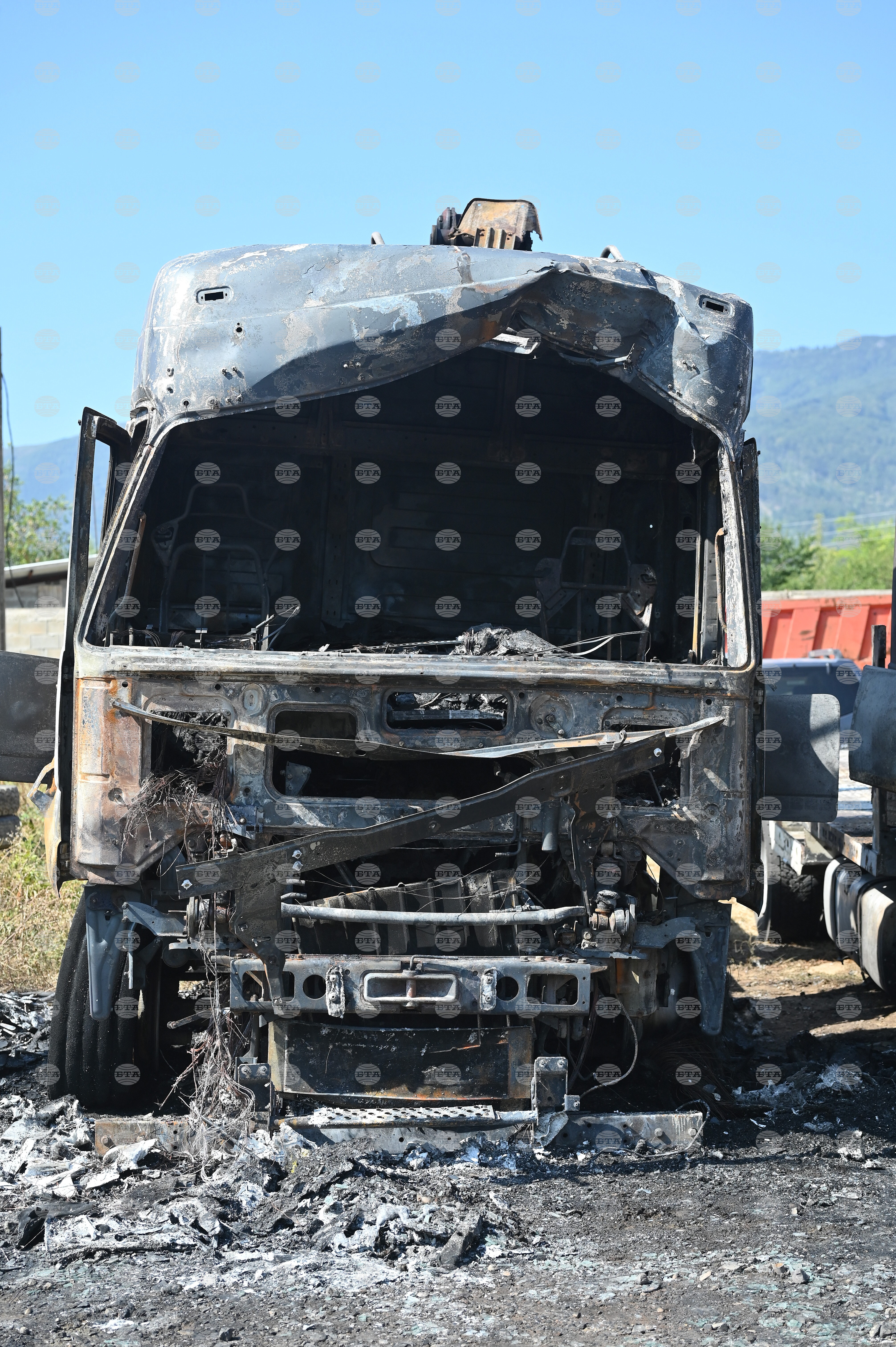 Село Бързия - камиони - инцидент