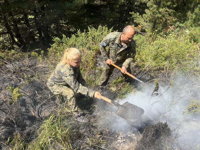 Министерство на отбраната: Военнослужещи и техника от Българската армия и днес помагат за овладяването на пожара в Рила