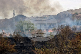 Село Тополи - местност „Клисе баир“ - пожар