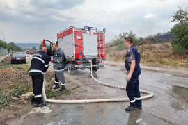 Село Тополи - местност „Клисе баир“ - пожар