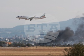 Квартал „Христо Ботев“ - София - пожар - изглед - самолет