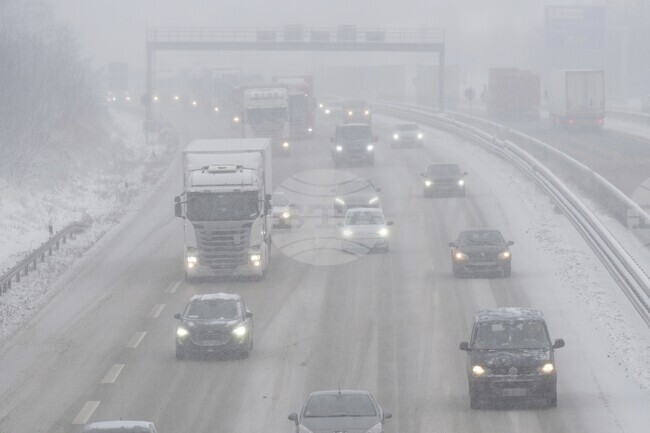 Натоварен мост над Рейн в Германия бе затворен, след като лед падна от надвиснали кабели и повреди автомобили