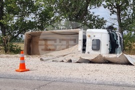 Брезник - инцидент - тежкотоварен автомобил