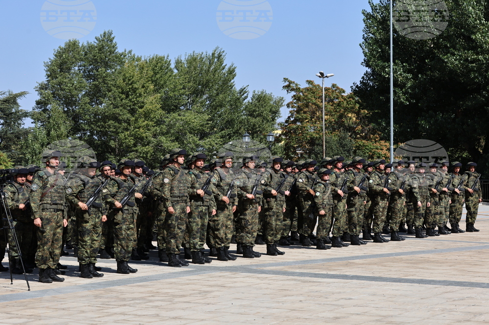 Асеновград - изпращане на български военен контингент - тържествен ритуал