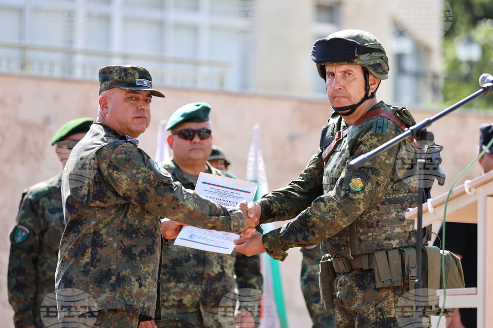 Асеновград - изпращане на български военен контингент - тържествен ритуал