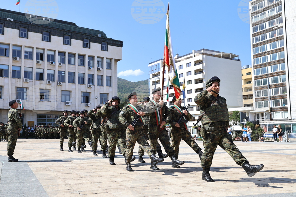 Асеновград - изпращане на български военен контингент - тържествен ритуал