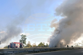 Автомагистрала „Тракия“ - камиони - пожар