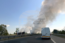 Автомагистрала „Тракия“ - камиони - пожар