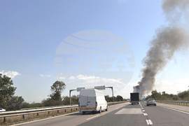 Автомагистрала „Тракия“ - камиони - пожар