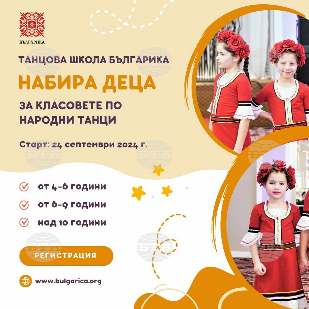 Културен център „Българика“ в Чикаго обяви началото на записванията за детските класове по народни танци