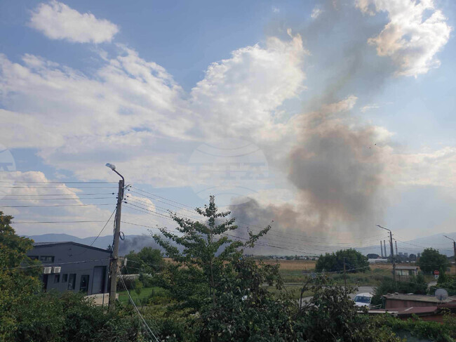Четири екипа на пожарната гасят пламнали сухи треви в южната част на Пловдив
