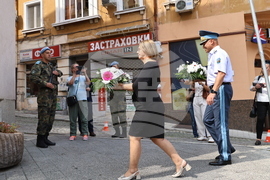 Пловдив - Ден на Съединението на България - паметна плоча на майор Райчо Николов