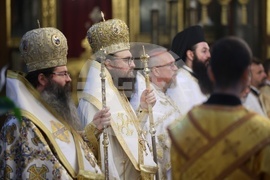 Катедрален храм "Св. великомъченица Неделя" - архиерейска заупокойна света литургия - патриарх Неофит