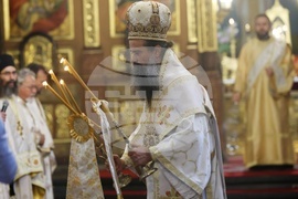 Катедрален храм "Св. великомъченица Неделя" - архиерейска заупокойна света литургия - патриарх Неофит