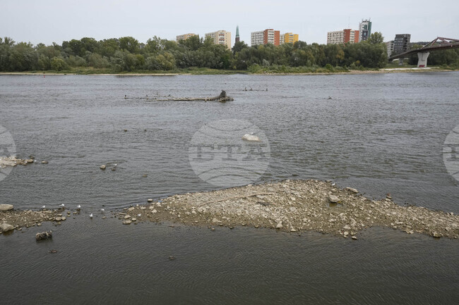 Нивото на полската река Висла спадна до рекордно ниски стойности
