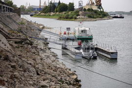 Русе - река Дунав - ниско ниво