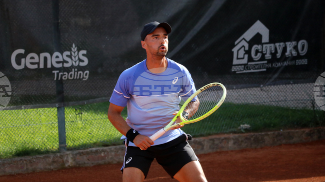 Димитър Кузманов отрази четири мачбола, но отпадна от турнира по тенис от сериите „Чалънджър“ в Глазгоу