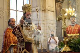 Бургас - Кръстовден - Сливенски митрополит Арсений - служба