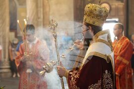 Бургас - Кръстовден - Сливенски митрополит Арсений - служба