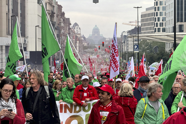 Около 50 хиляди участници се очаква да се включат в днешния синдикален протест в Брюксел