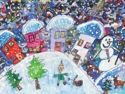 Общински съвет - Плевен отново поздравява с картичка - рисунка на талантливо плевенско дете за празниците