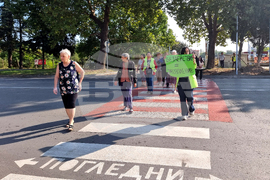 Стара Загора - протест - обезопасяване на пешеходна пътека