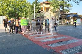 Стара Загора - протест - обезопасяване на пешеходна пътека