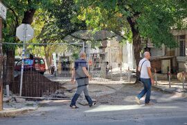 Бургас - улица - ремонт