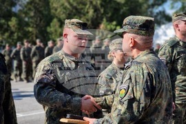 Ямбол - тържествена церемония - военнослужещи - посрещане
