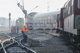 Централна железопътна гара - дерайлирал влак