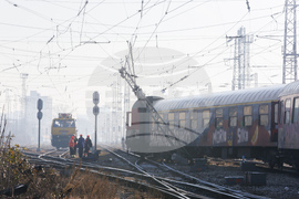 Централна железопътна гара - дерайлирал влак
