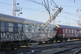 Централна железопътна гара - дерайлирал влак