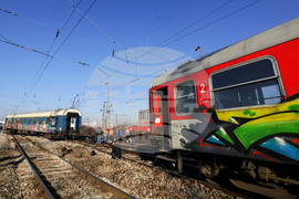 Централна железопътна гара - дерайлирал влак