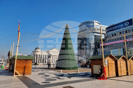 Република Северна Македония - централен площад в Скопие